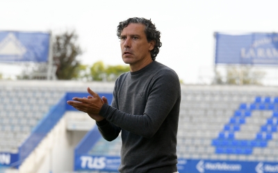 Raúl Garrido, en el partit de la primera volta a la Nova Creu Alta | Nuri Marguí (UE Olot)